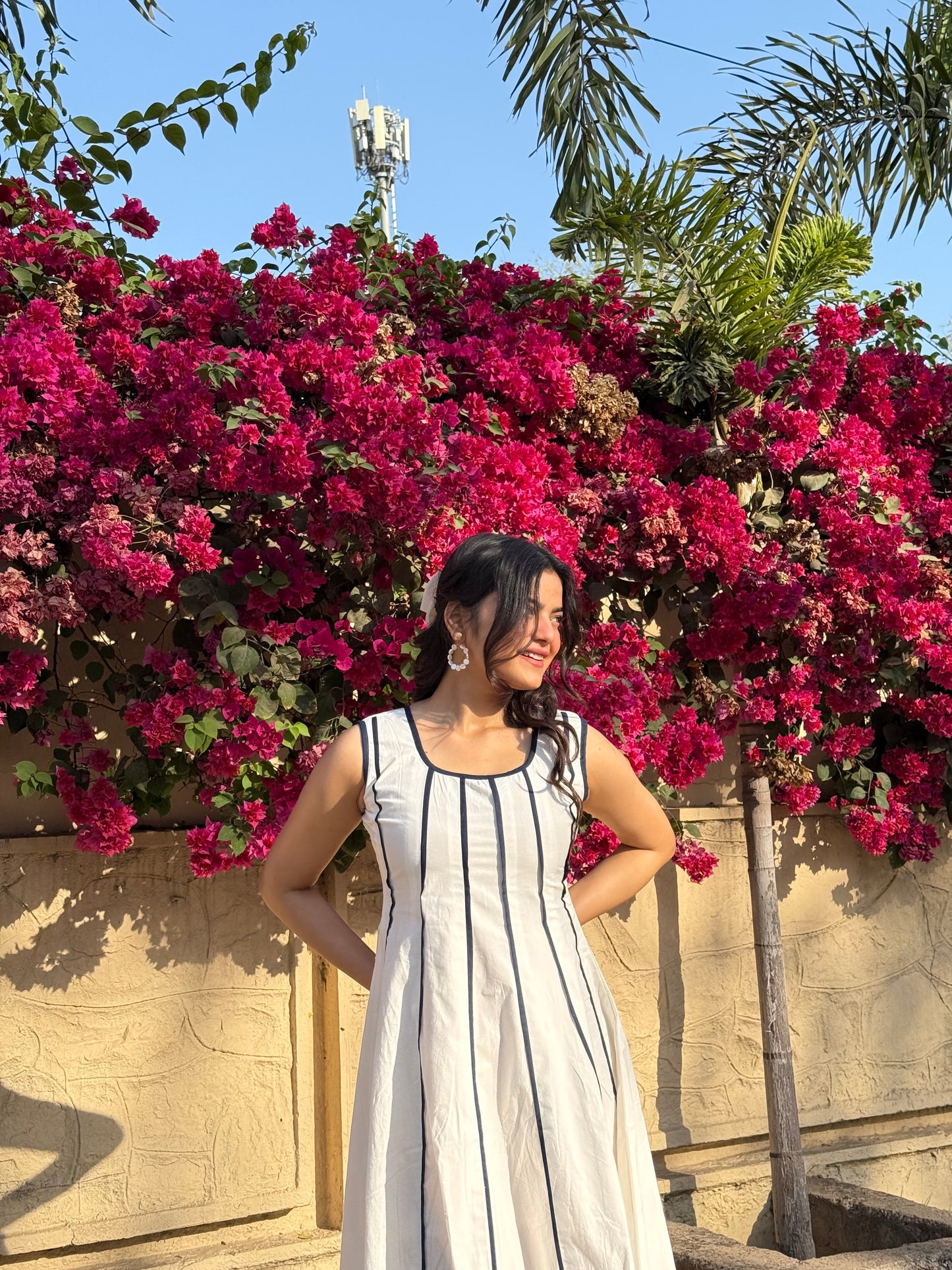 Midi Marine Dress