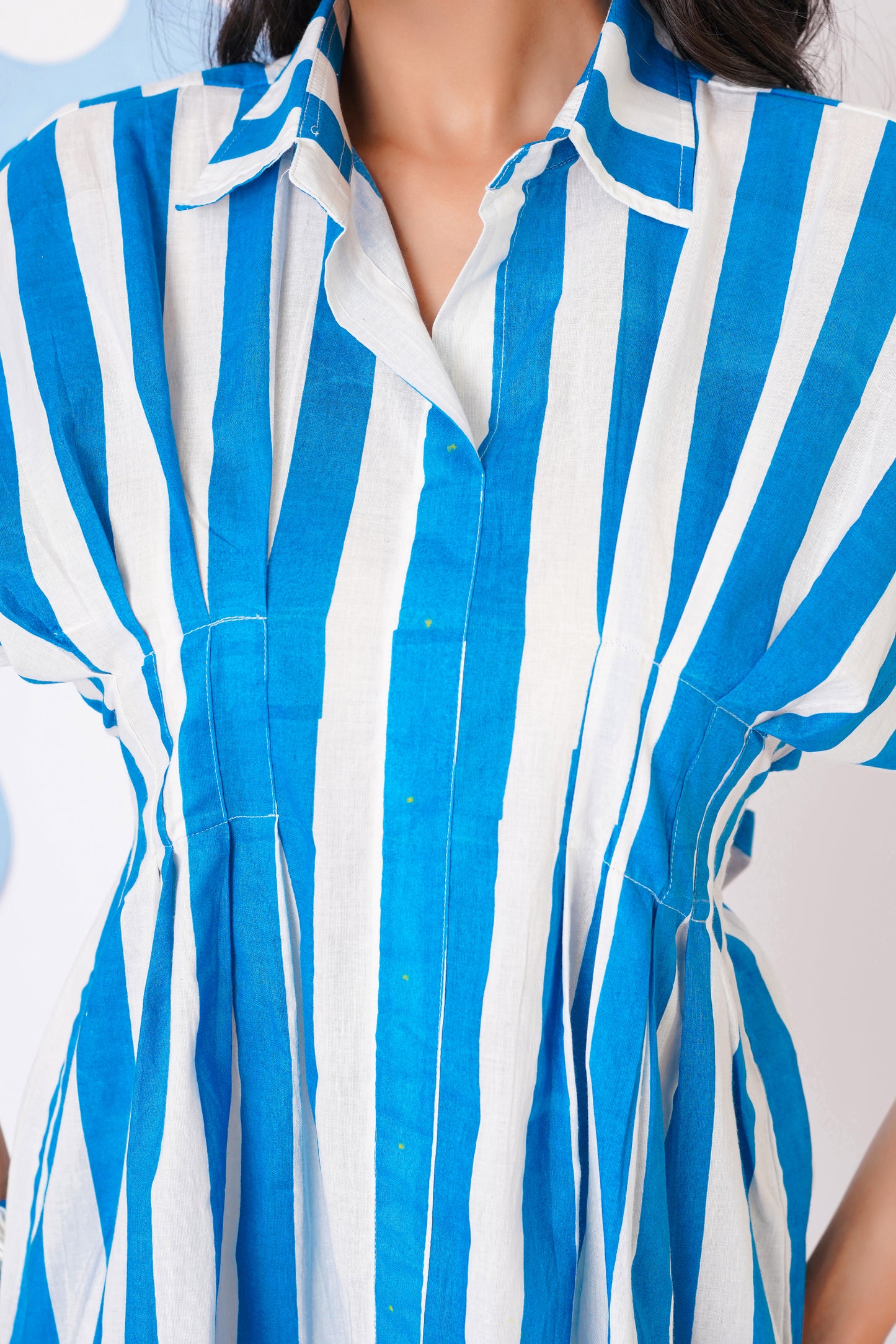 Blue Stripe Bloom Dress