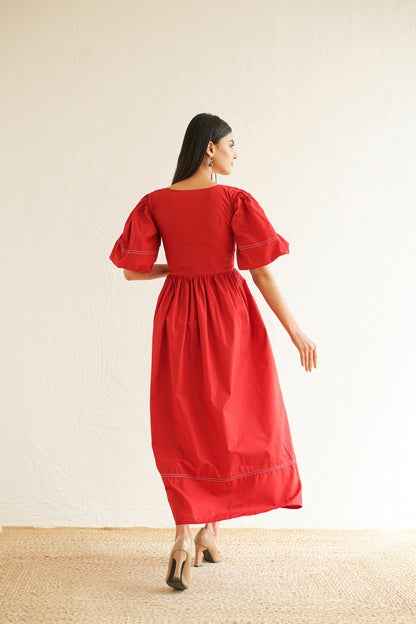 Crimson Muse Dress