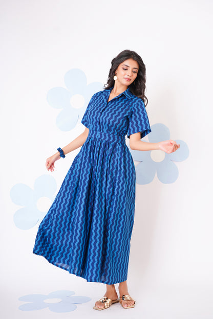 Blue Whirl Dress