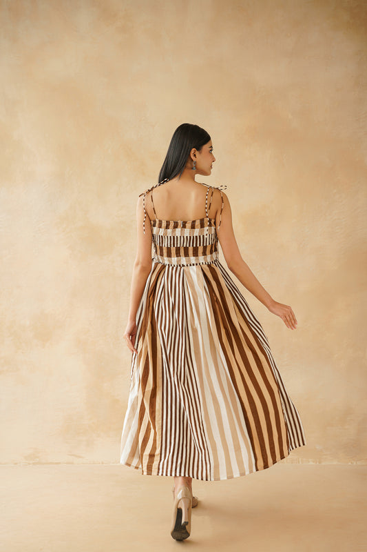 Cocoa Stripe Dress