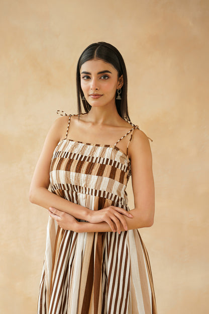 Cocoa Stripe Dress
