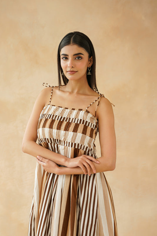 Cocoa Stripe Dress