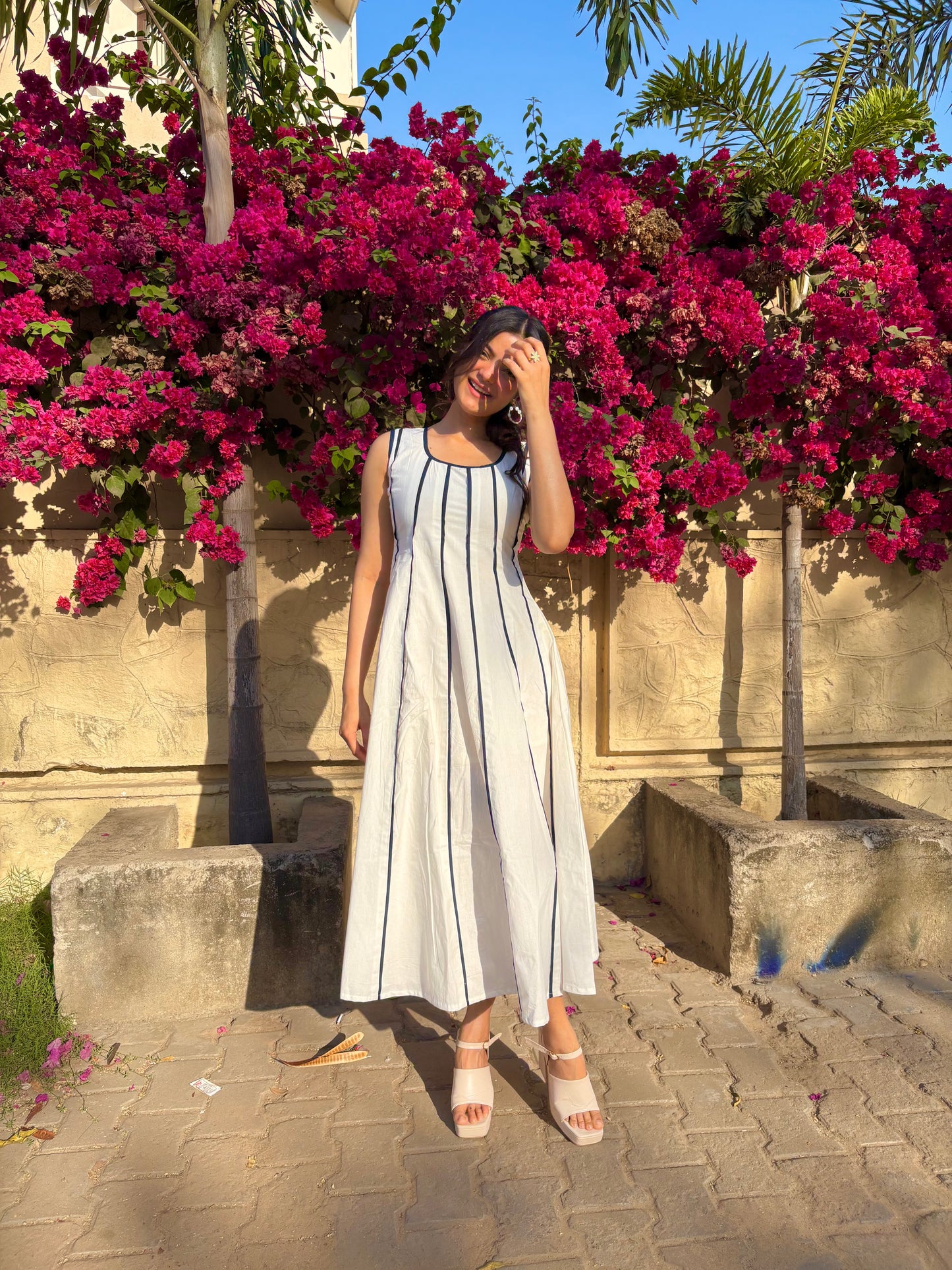 Midi Marine Dress