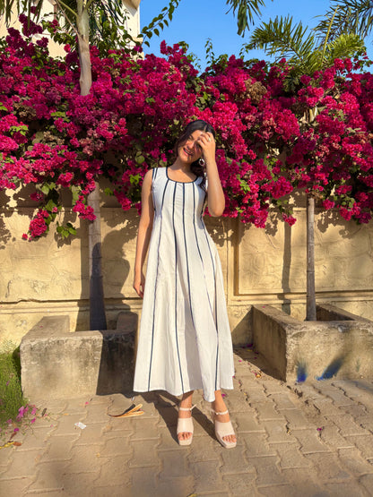 Midi Marine Dress