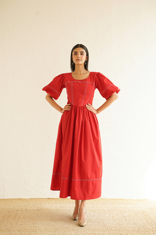 Crimson Muse Dress