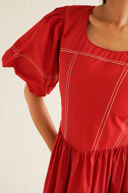 Crimson Muse Dress