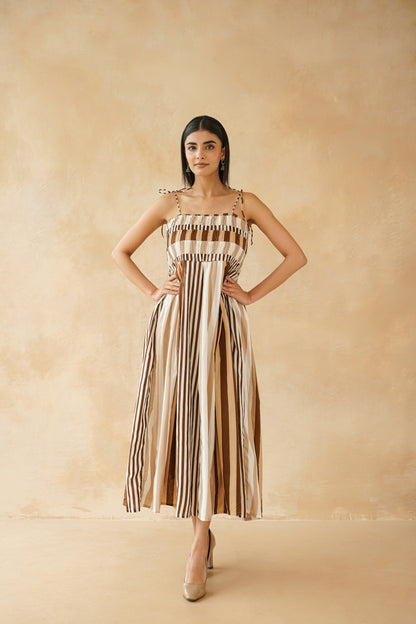 Cocoa Stripe Dress