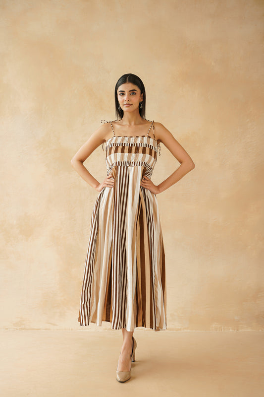 Cocoa Stripe Dress