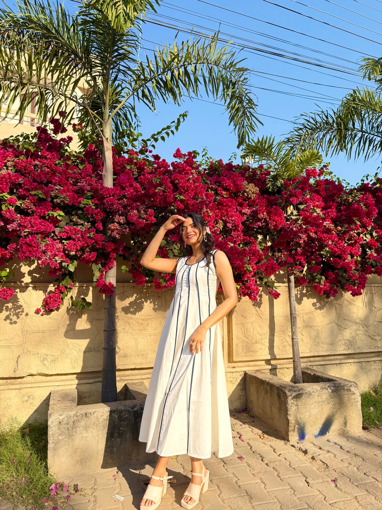 Midi Marine Dress