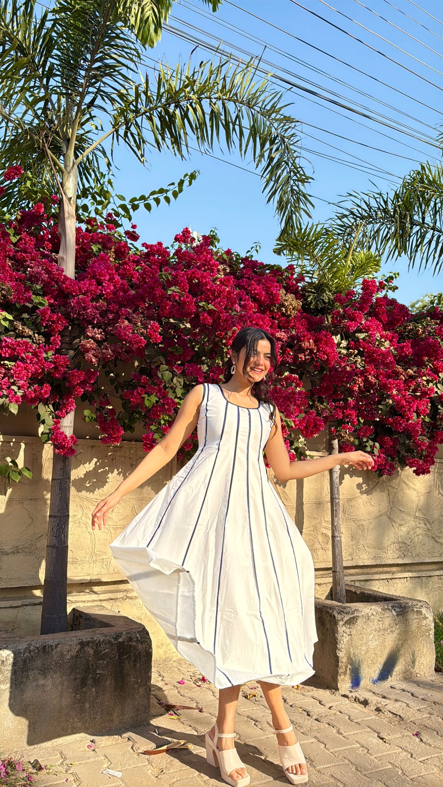 Midi Marine Dress