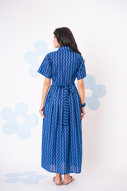 Blue Whirl Dress