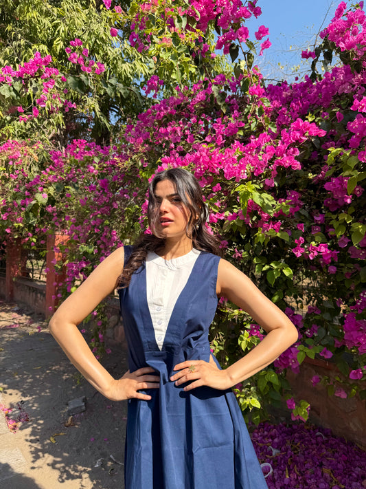 Navy Fusion Dress