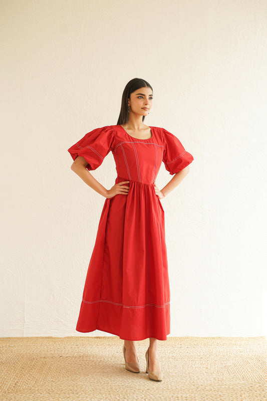 Crimson Muse Dress