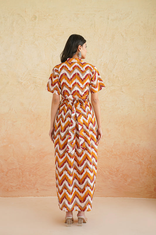 Rust Ripple Dress