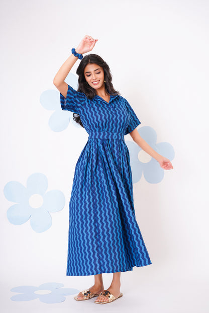 Blue Whirl Dress
