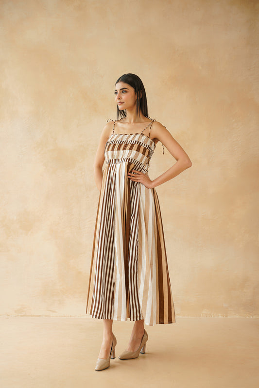 Cocoa Stripe Dress