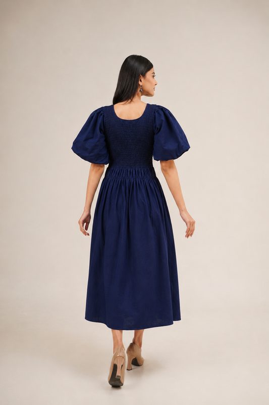 Navy Petal Dress