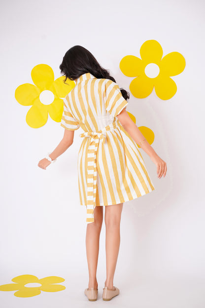 Sand Stripe Bloom Dress